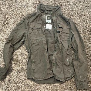 G-STAR RAW Men's Cargo Jacket - Army Green / Military Olive Size M runs Small